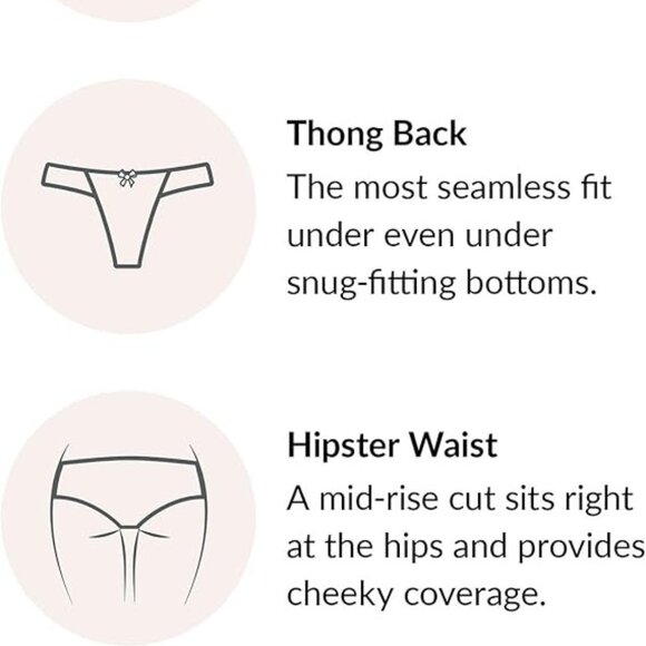 Set of 3 Colors! Thongs Large Panties Bramour Tribeca L FITS 29-30" Lace Briefs - Picture 16 of 16